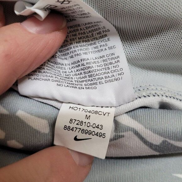 Power Essential Print Running Tight Capri Pure Platinum Palm 872810-043 Womens M - Picture 11 of 13